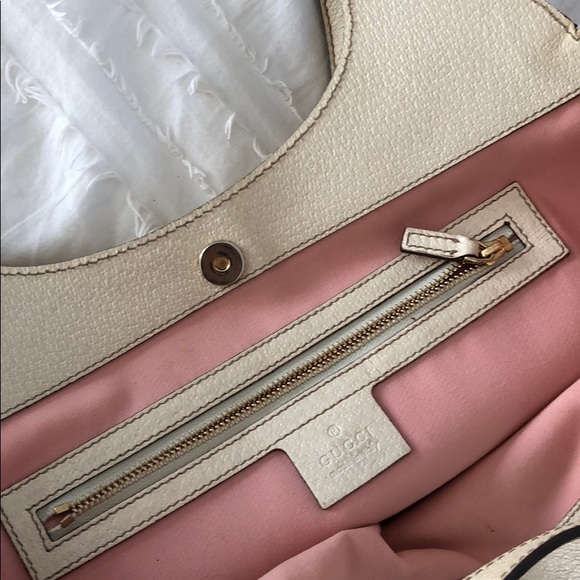 SOLD Gucci satin and leather tote satchel dust bag - Picture 6 of 8